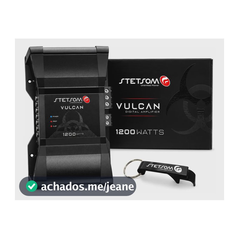 Modulo Amplificador Stetsom Vulcan 1200 1 Canal 1200w Preto