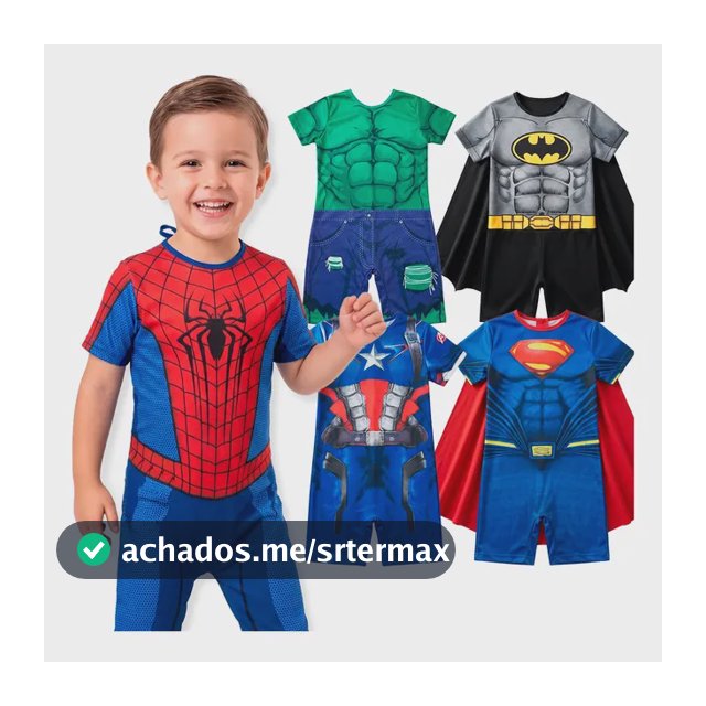 Fantasia Infantil Vários Personagens - Aranha, Ferro, Hulk