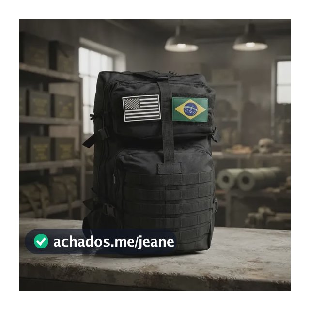 Mochila Grande Tática Militar  Impermeável  50l Lady Ry Preta Lisa