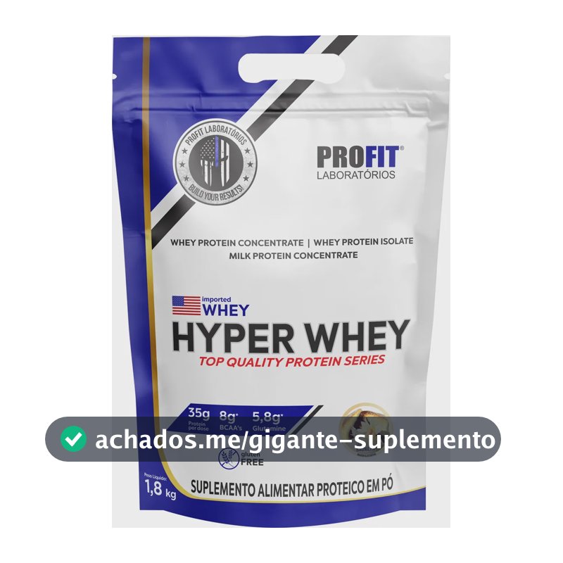 Whey Protein Hyper Whey 1,8kg Baunilha - Profit Laboratórios