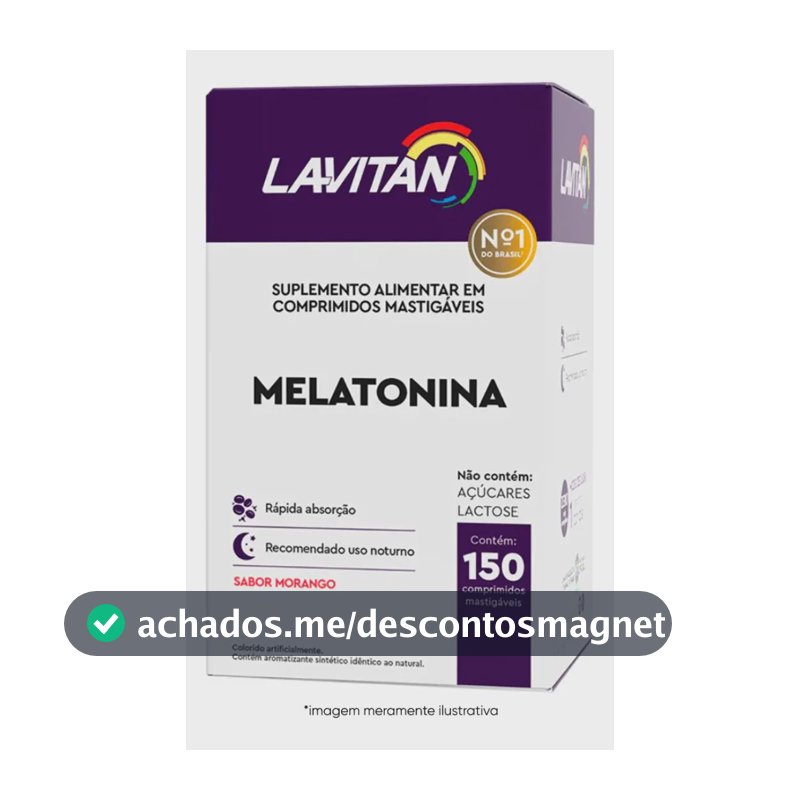 Melatonina Lavitan em comprimidos sabor Morango de 150 un