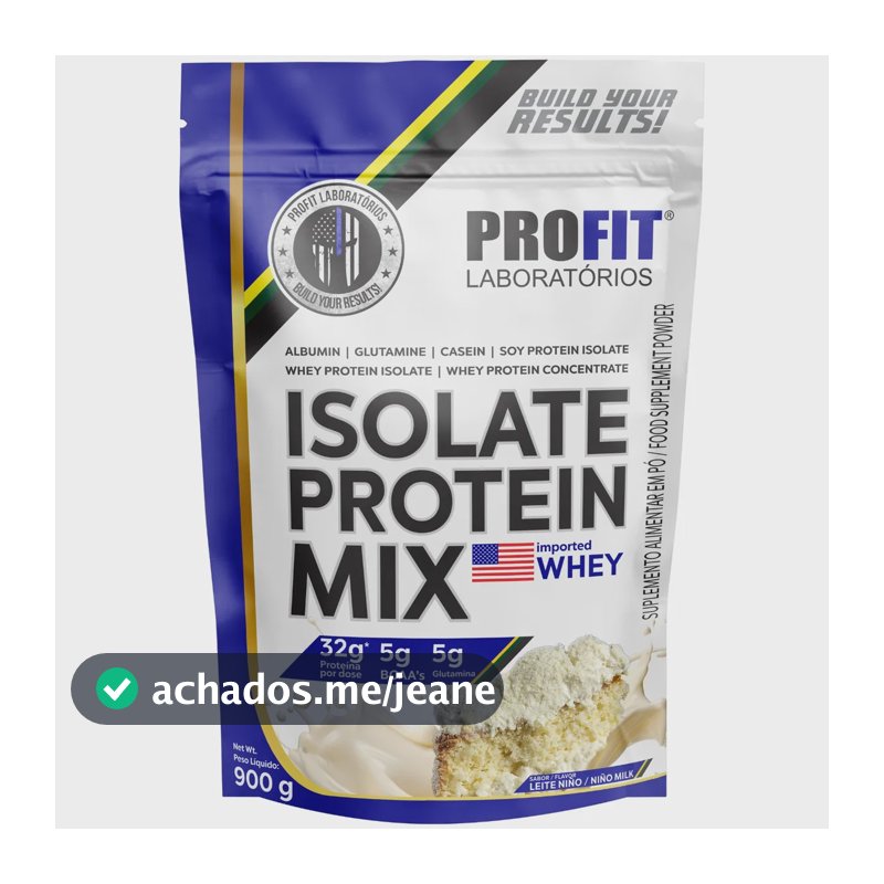 Whey Isolate Protein Mix Refil 900g - Profit Labs Leite Ninho