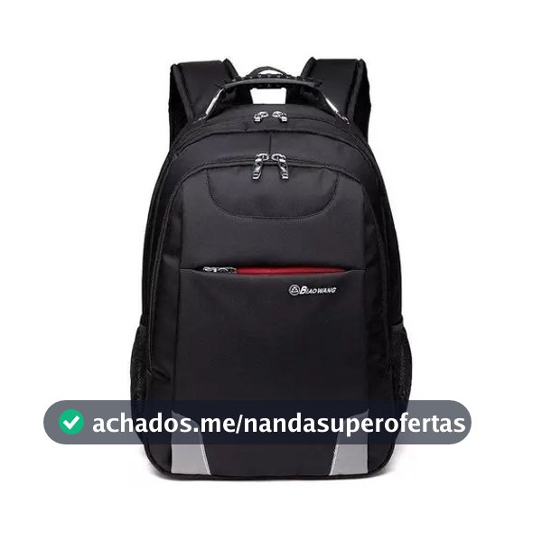 XIAOBANG Mochila Bolsa Reforçada Notebook Cabo De Aço Luxo Cor Preto 1908