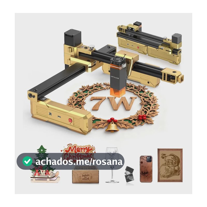 Máquina de Corte e Gravação a Laser Portátil ARTILUME T1 de 7W com Área de 20x15cm