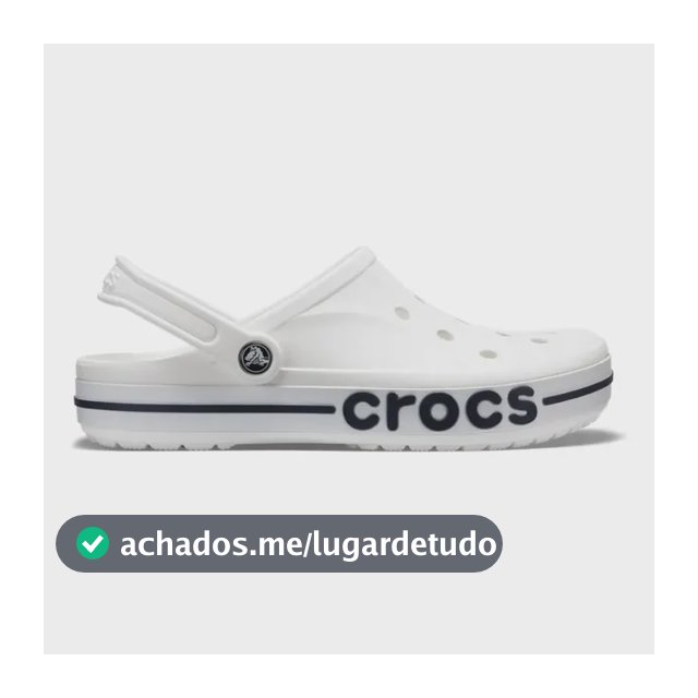 Sandália Crocs Bayaband Clog White/navy