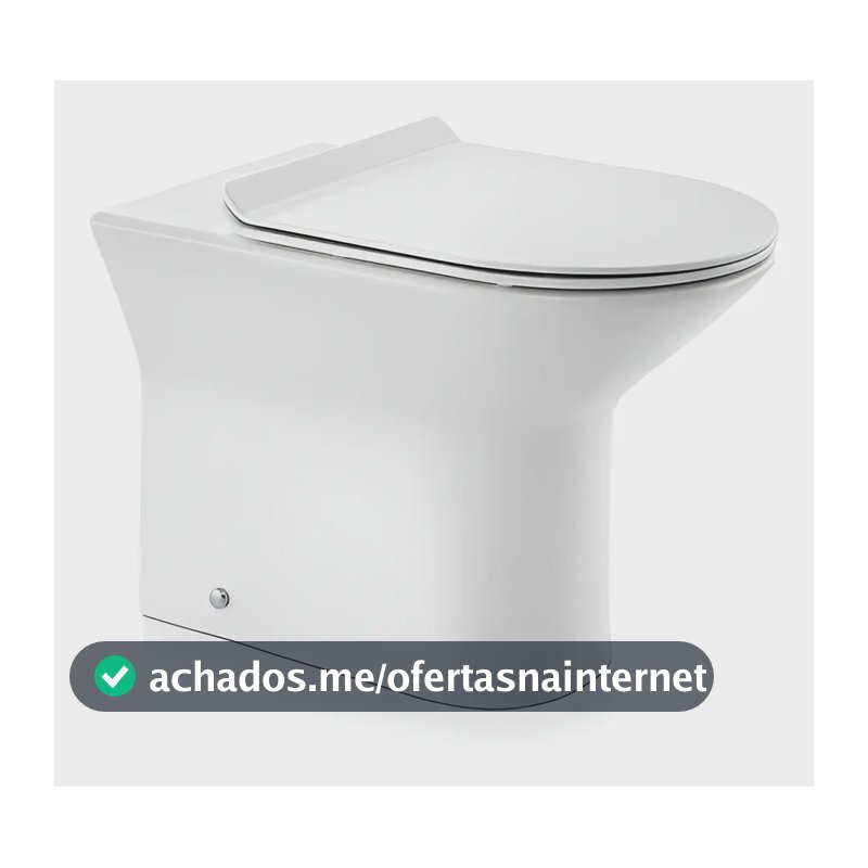 Vaso Sanitário Docol Lift Convencional Branco 968966 Kit Completo Bacia Rimless Assento Soft Close Anel Vedação Tubo Ligação Fixação