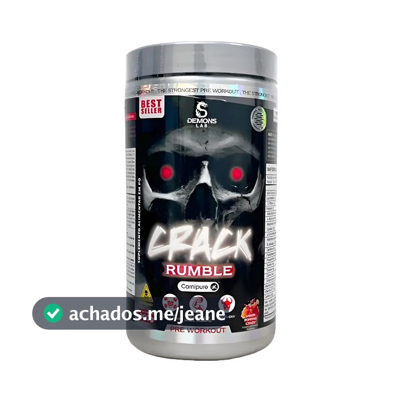Pré Treino Demons Lab Crack Popping Candy 300g Sem Sabor 400mg Cafeína