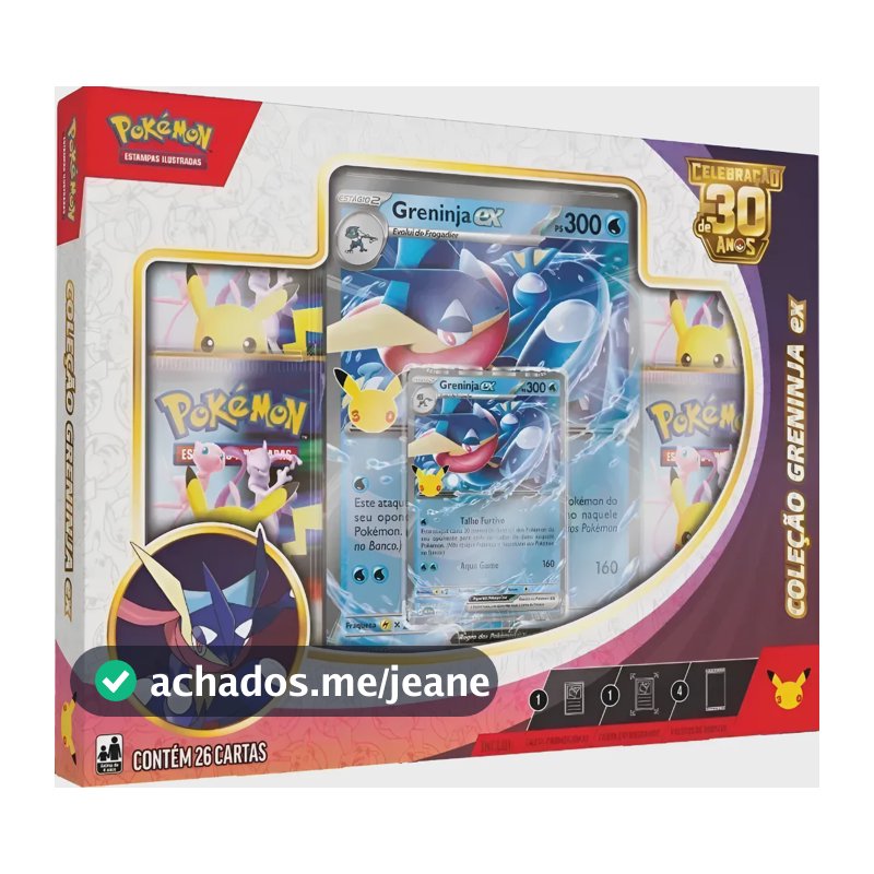 Pokémon Coleção 30 Anos Box Greninja Ex Em Inglês Oficial Pokémon Coleção 30 Anos Box Greninja Ex Em Inglês Oficial Inglês