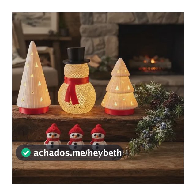 Kit Decoração De Natal 3d  Enfeites Natalinos Para Mesa