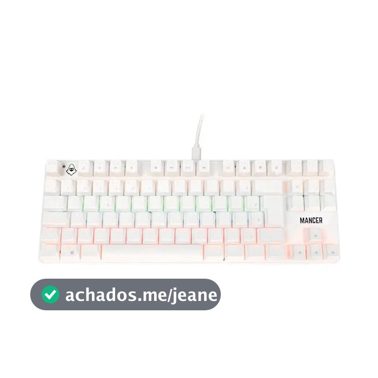 Teclado Mecanico Mancer Shade Mk3, Rainbow, Branco Inglês Us