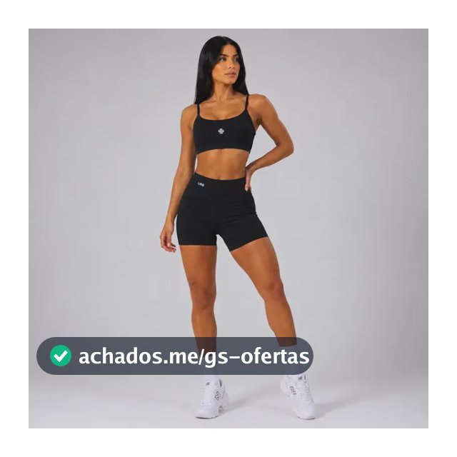 Conjunto Bermuda Feminina Suplex Cos Alto + Top Academia