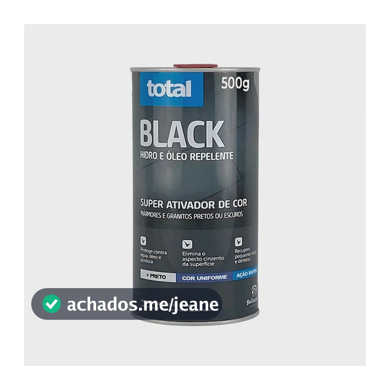 Total Black Protege Ativa Cor Pedras Mármores Preto 500ml