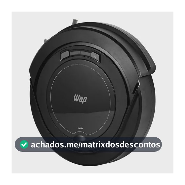 Robô aspirador Robot W90 varre aspira e passa pano 30w Wap cor preto