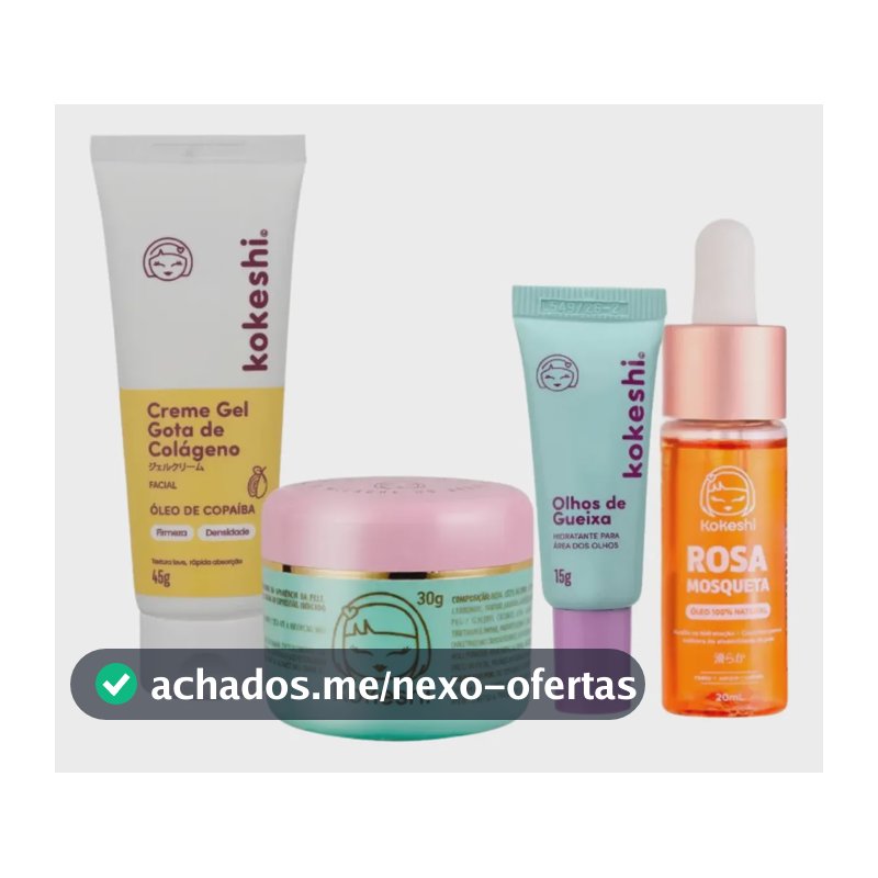 Kit Renovadores Gota De Colágeno E Rosa Mosqueta Kokeshi