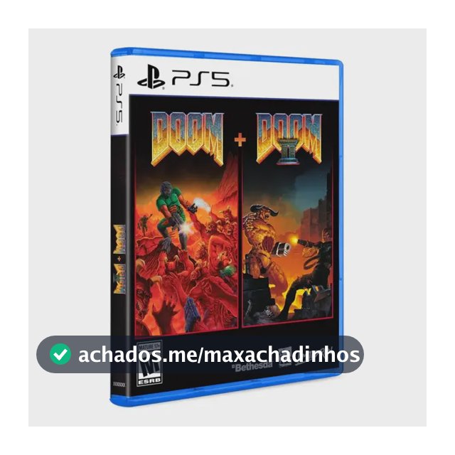 DOOM + DOOM II PS5 Mídia Física Jogo de Ação Multijogador