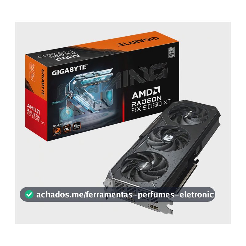 Placa de Vídeo Gigabyte RX 9060 XT Gaming OC AMD Radeon 8GB GDDR6