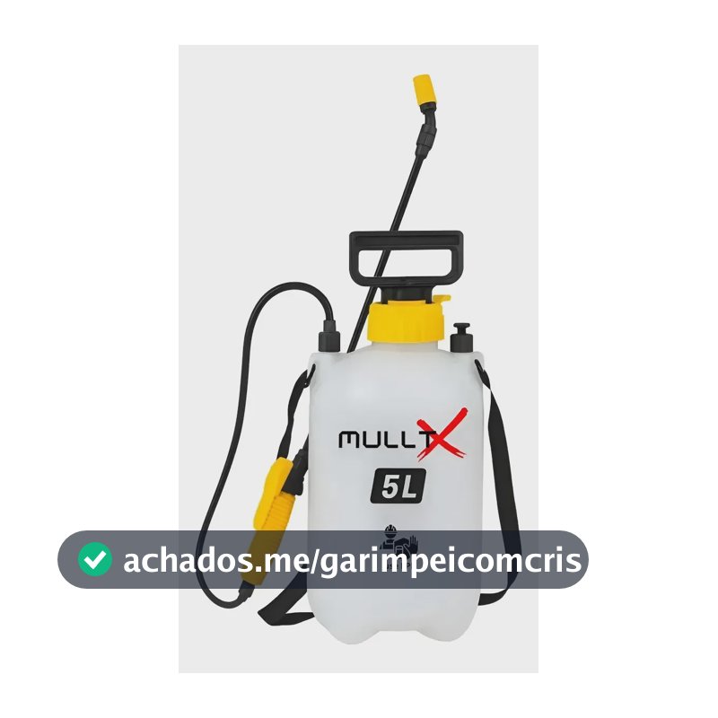Pulverizador Agrícola Bomba Veneno Lateral De Compressão Prévia 5 Litros Com Válvula de Segurança Bico Ajustável Borrifador Profissional Dedetização Portátil Jardim Horta Plantas MULLTX