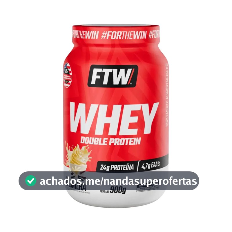 Whey Protein Double Protein 900g Sabor Baunilha - FTW