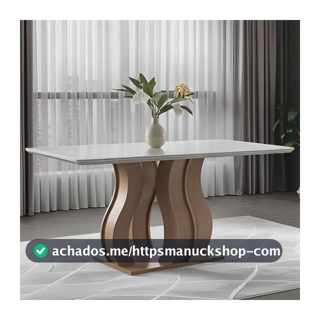 Mesa De Jantar Tampo Vidro/mdf 180x90cm Nuance Yescasa Wt