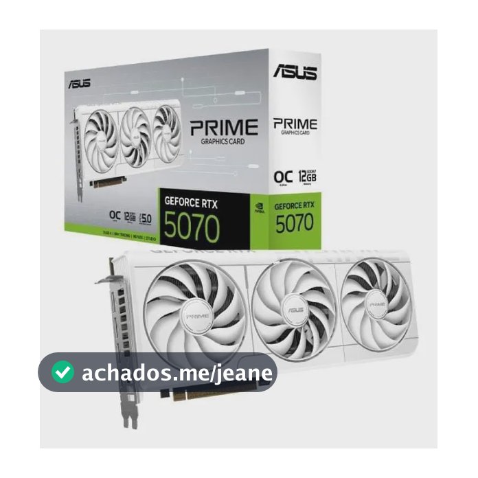 Placa De Vídeo Asus Prime Rtx 5070 Oc 12g White 12gb Gddr7