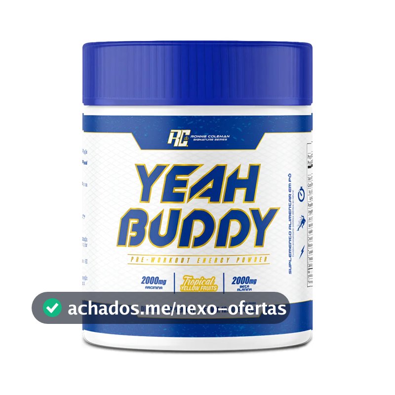 Pré Treino 360g Yeah Buddy Frutas Amarelas Ronnie Coleman