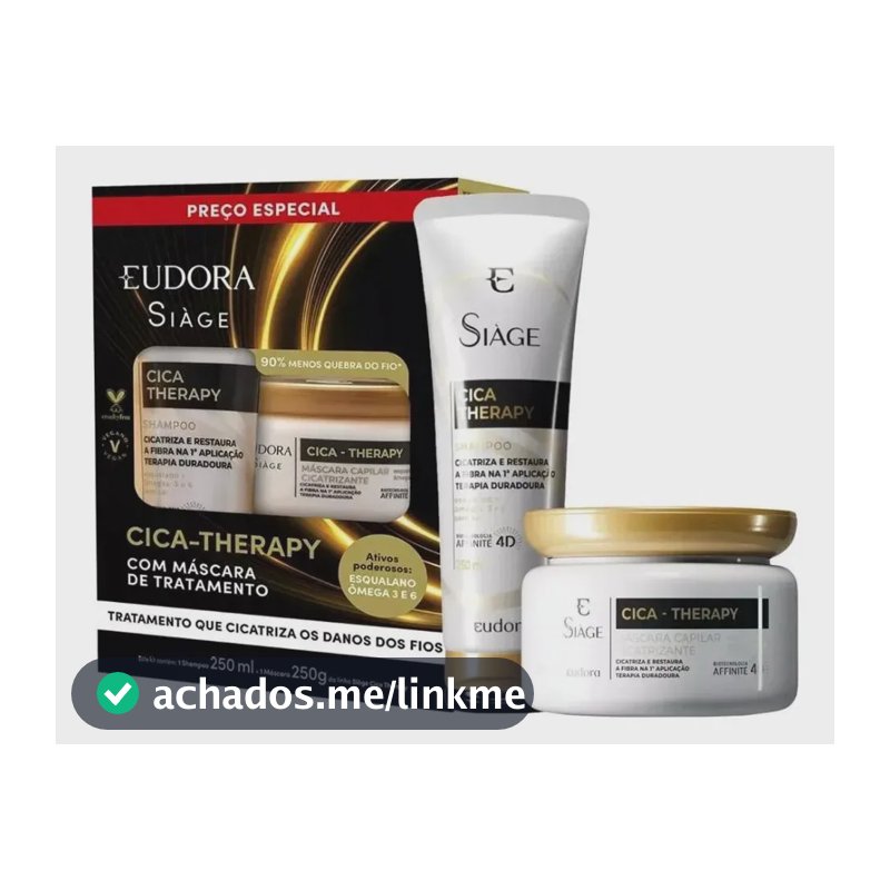 Kit Eudora Siage Cica-Therapy Shampoo 250ml + Máscara 250g