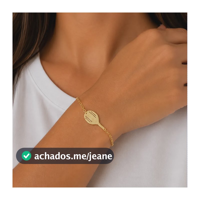 Pulseira Raquete Beach Tennis Tênis Banhada Ouro 18k Garanti