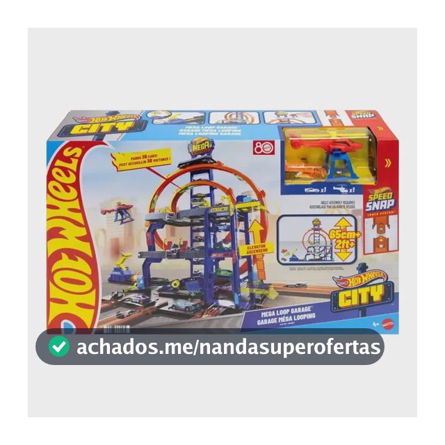 Hot Wheels Pista CITY Mega Garagem - Mattel JBM74