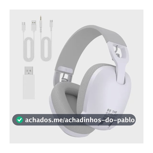 Headset Gamer Profissional Onikuma B2 Bluetooth, P3 Branco E Cinza