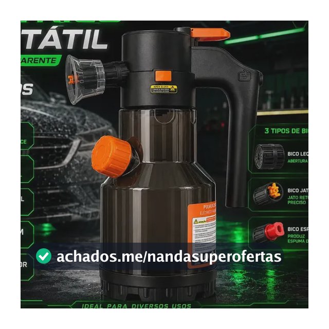 Pulverizador Elétrico Snow Foam Profissional p/ Limpeza Automotiva e Casa