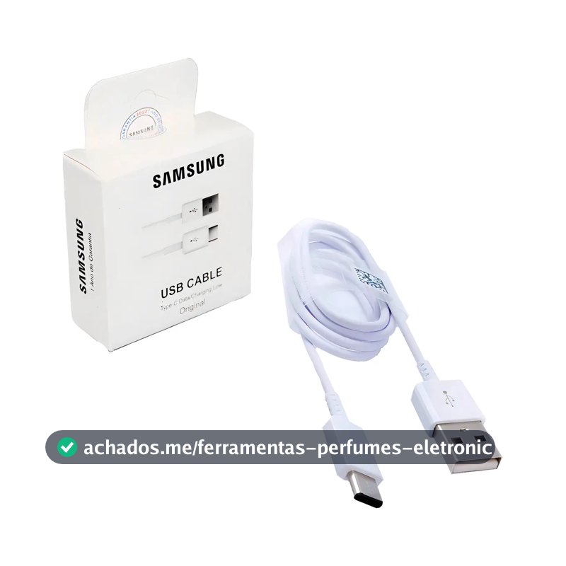 Cabo Carregador Samsung A14 A15 A24 A25 A34 A54 Branco
