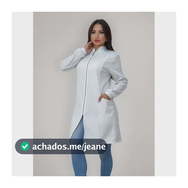 Jaleco Feminino Manga Longa Acinturado Uniforme De Clínicas