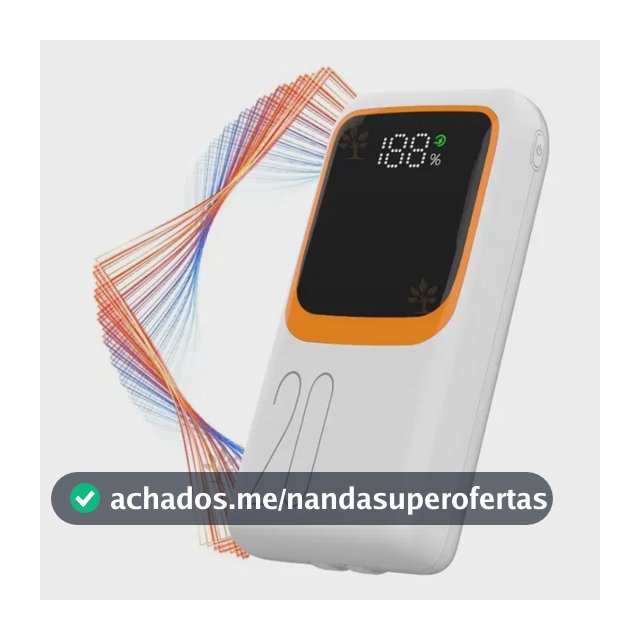 Carregador Portátil Powerbank Turbo Rápido 20000mah C/ Cabos