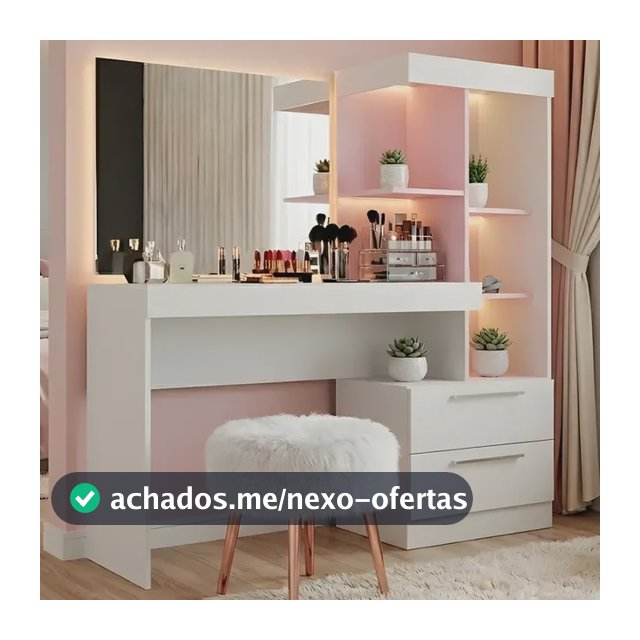 Penteadeira Com Espelho E Nichos Notável Móveis