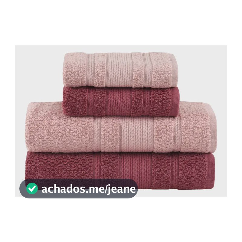 Jogo de Toalhas Buddemeyer Bella Extra Soft Banho Rosa/Rosa Claro 4 peças