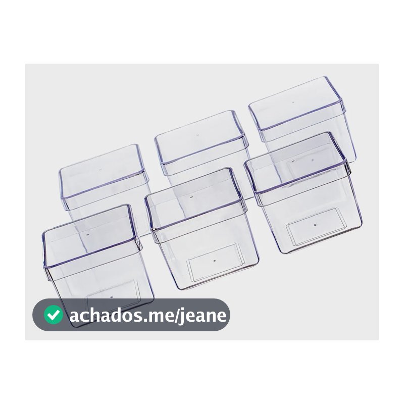 50 Caixinhas Acrilica 5x5 Transparente