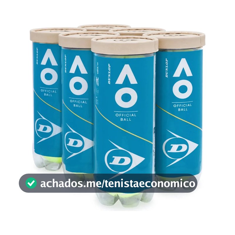 Bola De Tênis Dunlop Australian Open - Pack Com 6 Tubos