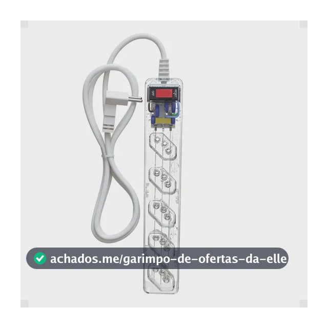iCLAMPER Energia 5 Tomadas LCF Transparente Filtro de Linha e Protetor Elétrico DPS Bivolt