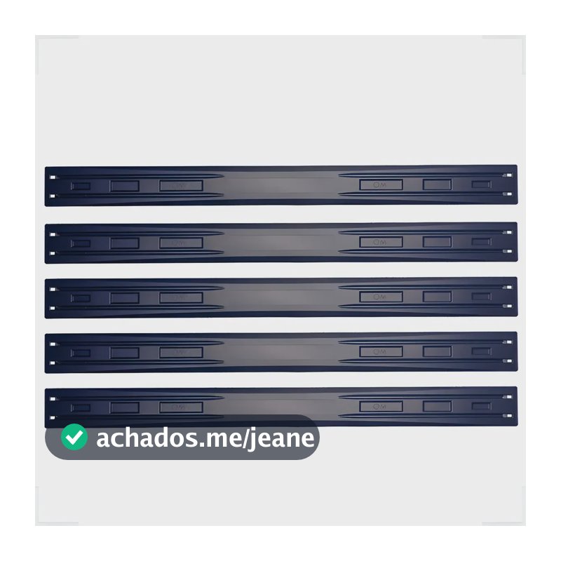 Frente Falsa Abs 1u  Tampa Cega Para Rack 19 Kit 5 Unidades Preto