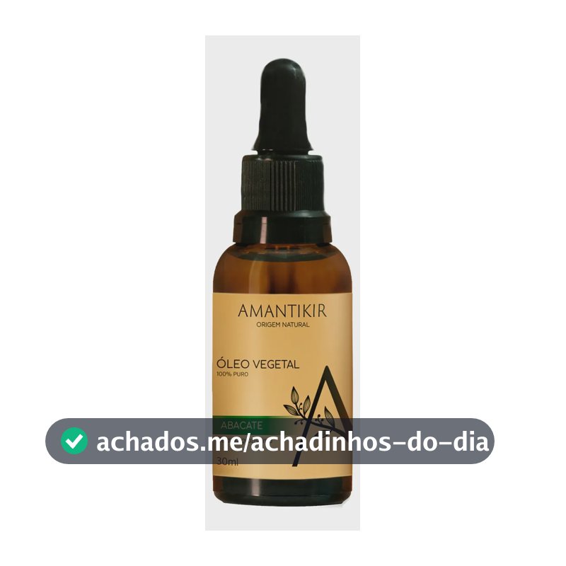 Óleo Vegetal Abacate 100% Puro Natural Amantikir 30ml Abacate