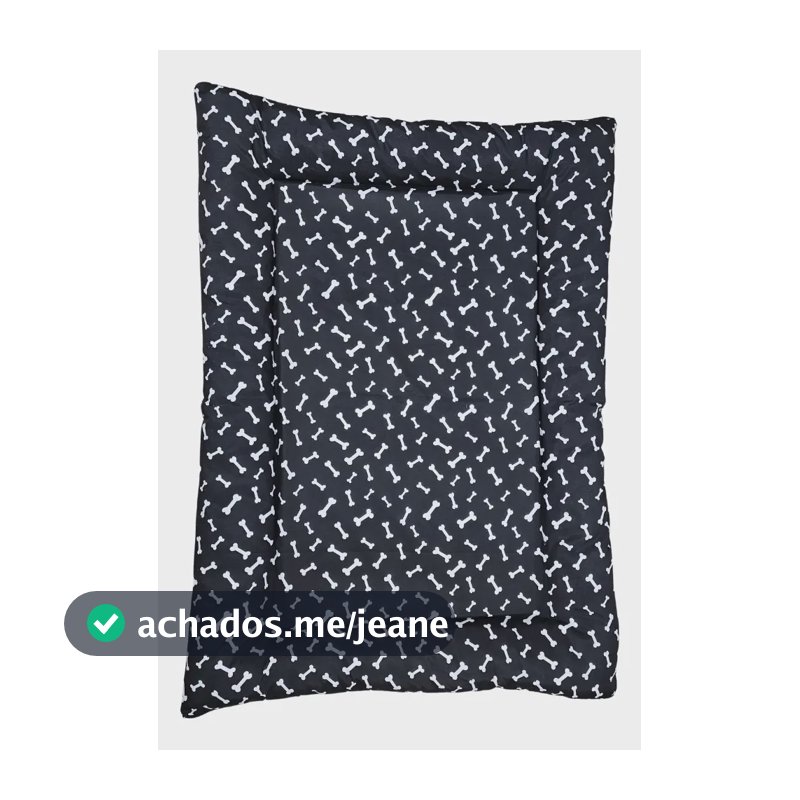 Colchonete Para Cachorro Gato Caminha Pet 90x63 Cm Tam Gg Cor Preto
