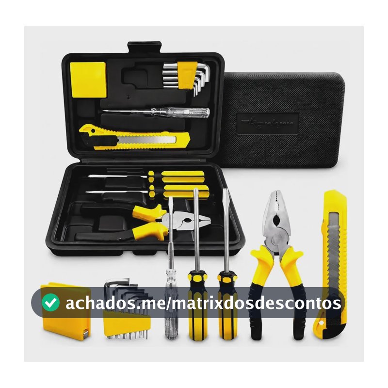 Kit Jogo De Ferramentas Aço Carbono Titanium 11 Peças