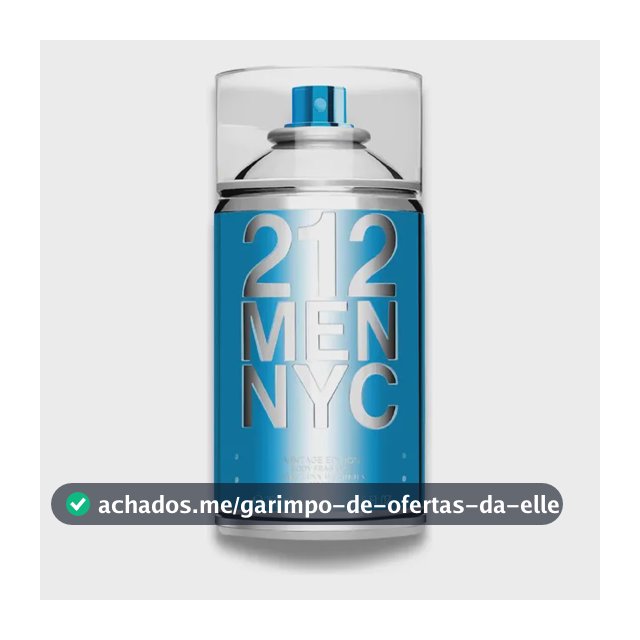 Body Spray Carolina Herrera 212 Men NYC Body Fragrance 250 ml