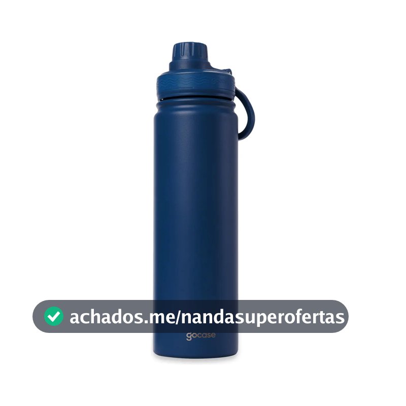 Garrafa Térmica Gocase Fresh Inox Parede Dupla Isolada 650ml Cor Azul