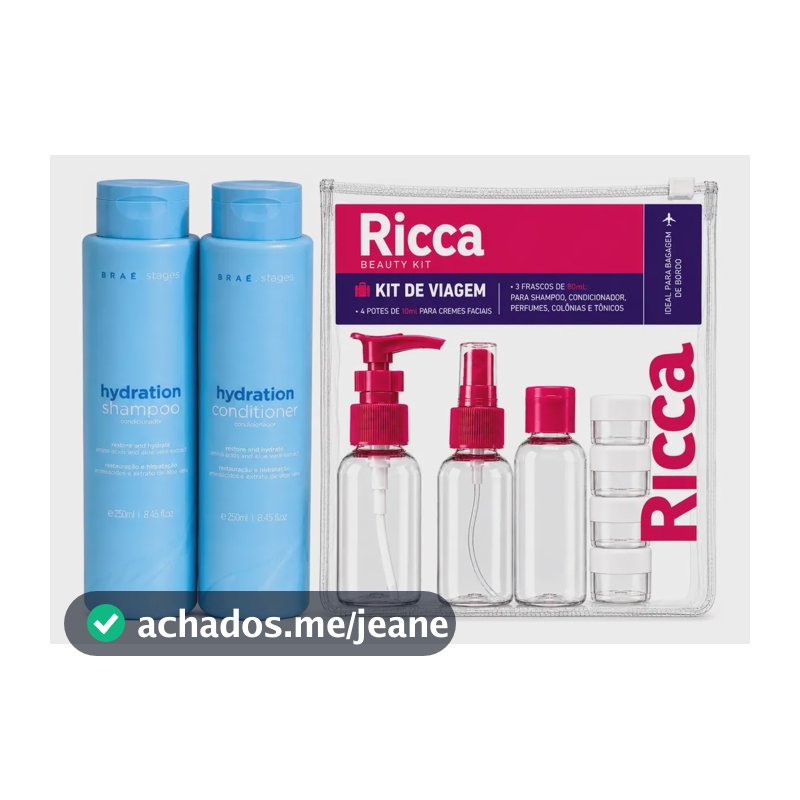 Braé Hydration Shampoo Condicionador 250ml Com Kit Viagem