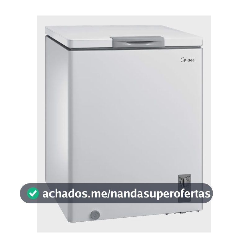 Freezer Horizontal 142l Inverter Bivolt Branco Midea