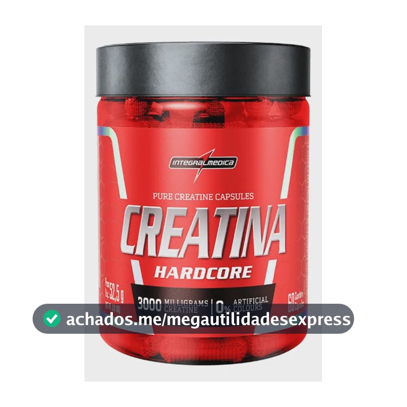 Creatina 100% Pura 60 Cápsulas Integralmédica Sem Sabor