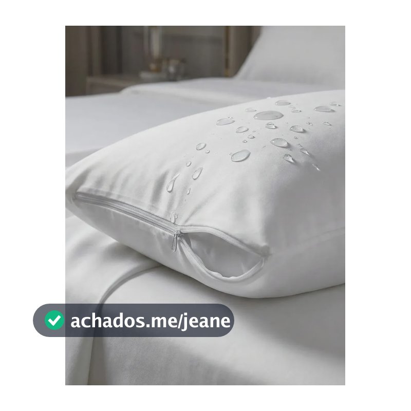 Kit 4 Capas De Travesseiro Vistela Antiácaro Impermeável Importado Com Zíper Branco Lisa