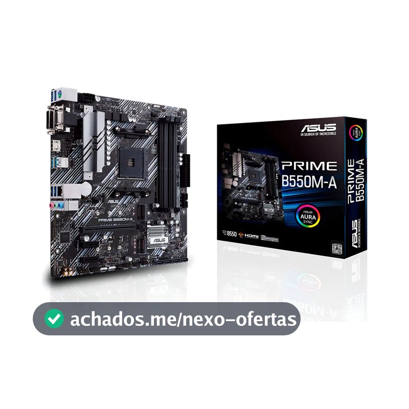 Placa-mãe Asus Prime B550m-a Amd Am4 Ddr4 90MB14I0-C1BAY0 Cor Preto