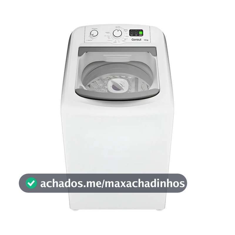 Máquina De Lavar Branca Consul 12kg Com Dosagem Econômica E Cor Branco 110v